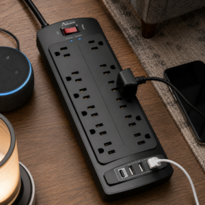 12-Outlet Surge Protector Power Strip with USB